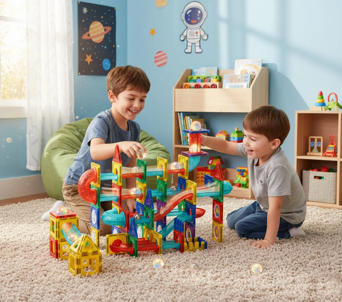 Mágneses játékkészlet, Multistore HC600539, 105 db – 2. kép Mágneses játékkészlet, Multistore HC600539, 105 db – 2. kép