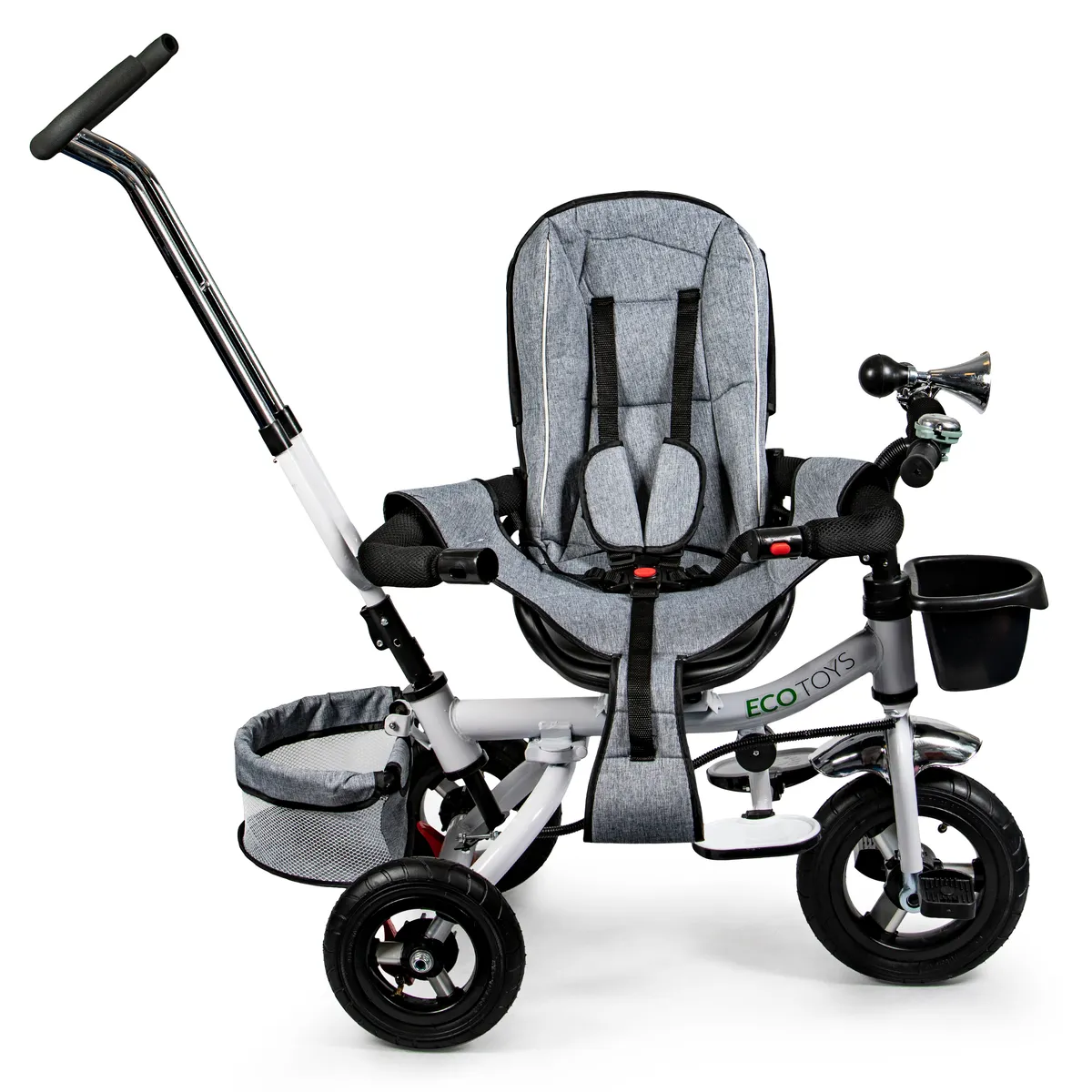 Háromkerekű tricikli, ECOTOYS JM-068-17, szürke – 2. kép Háromkerekű tricikli, ECOTOYS JM-068-17, szürke – 2. kép