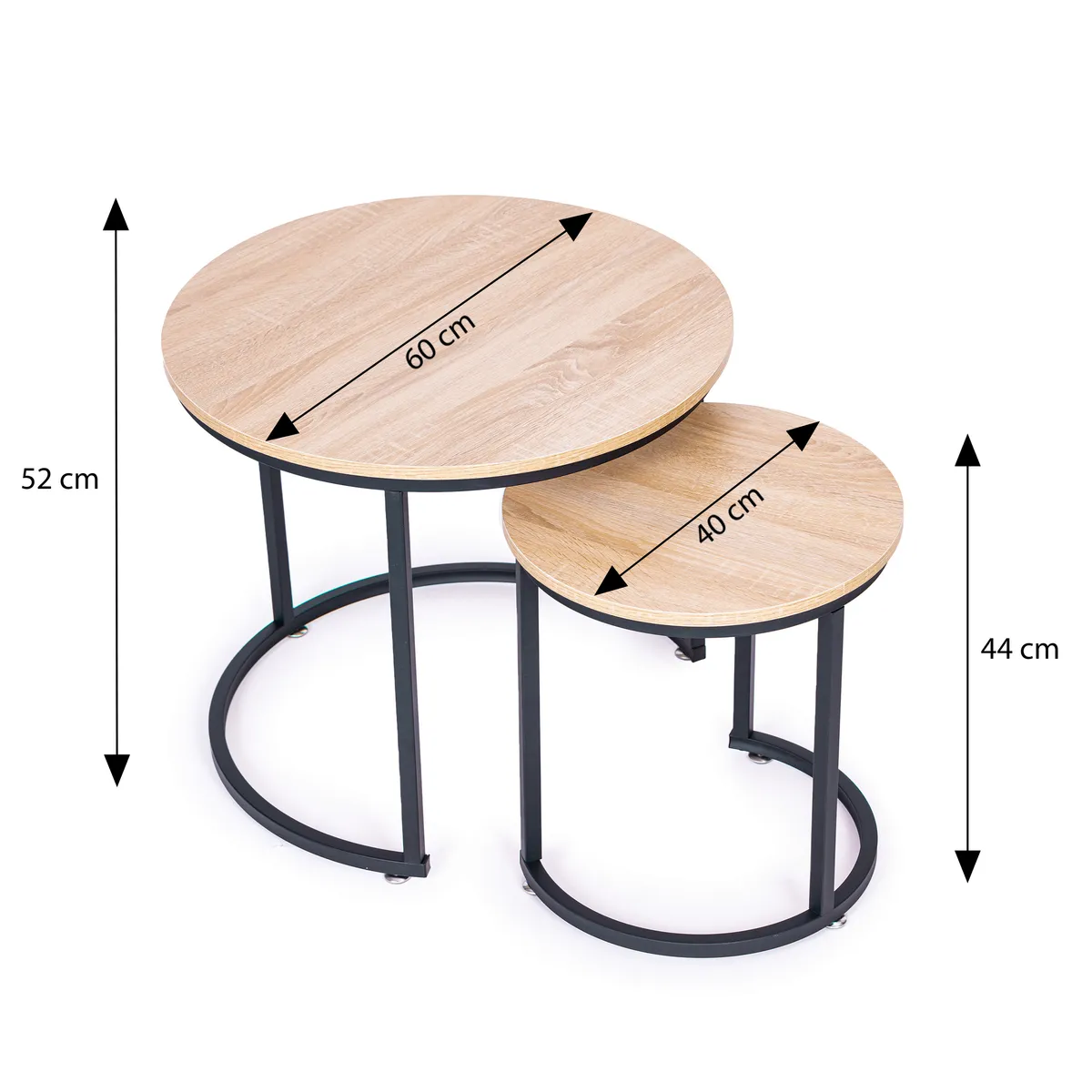 Dohányzóasztal szett, ModernHome PJJCT0111, átmérő 60 és 40 cm – 5. kép Dohányzóasztal szett, ModernHome PJJCT0111, átmérő 60 és 40 cm – 5. kép