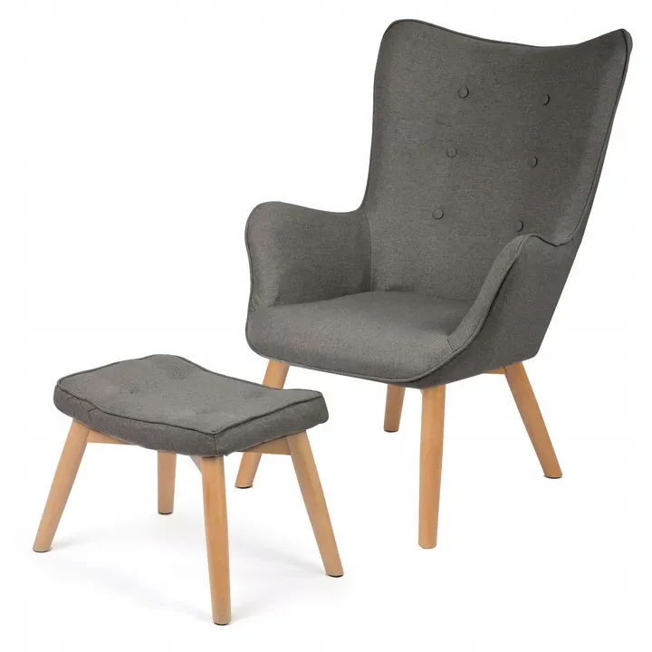 Lábtartós fotel, Sofotel Norse, szürke – 8. kép