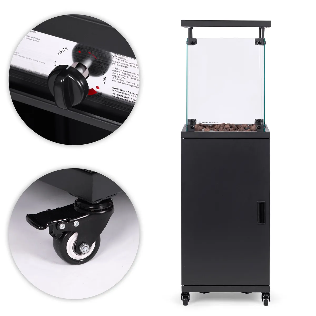 Gázos teraszfűtő, MultiGarden FPS-B-BJ, 13 kW – 3. kép
