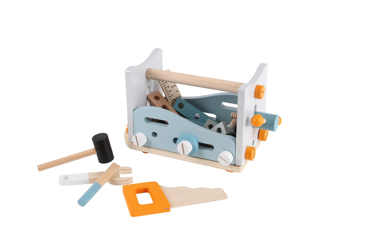 Építőkészlet, ECOTOYS 1182N, fa – 2. kép