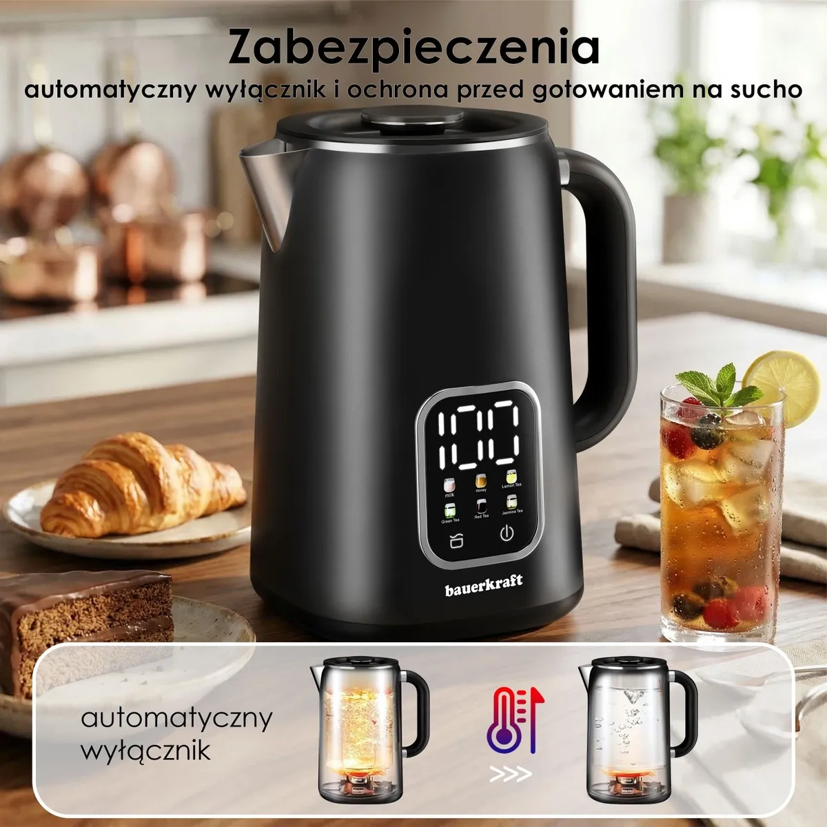 Vízforraló, Bauerkraft H-675, 1700 ml – 3. kép