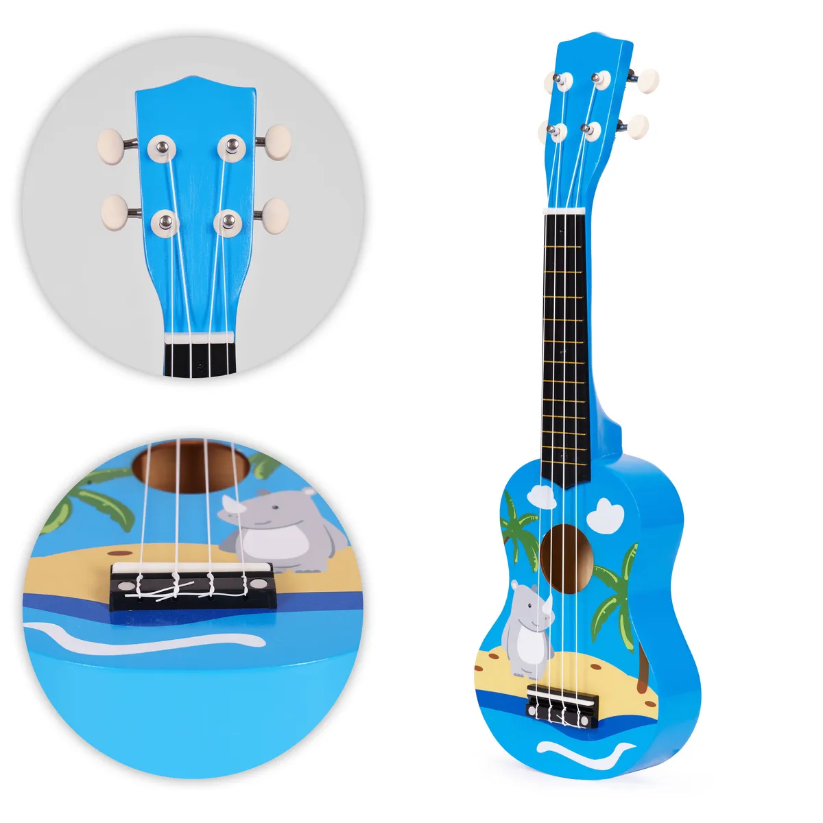 Gyerek ukulele, ECOTOYS MF019H, kék – 3. kép Gyerek ukulele, ECOTOYS MF019H, kék – 3. kép