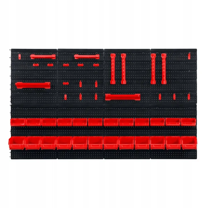 Fali szerszámtartó panel, Humberg HM-580, fekete/piros – 12. kép