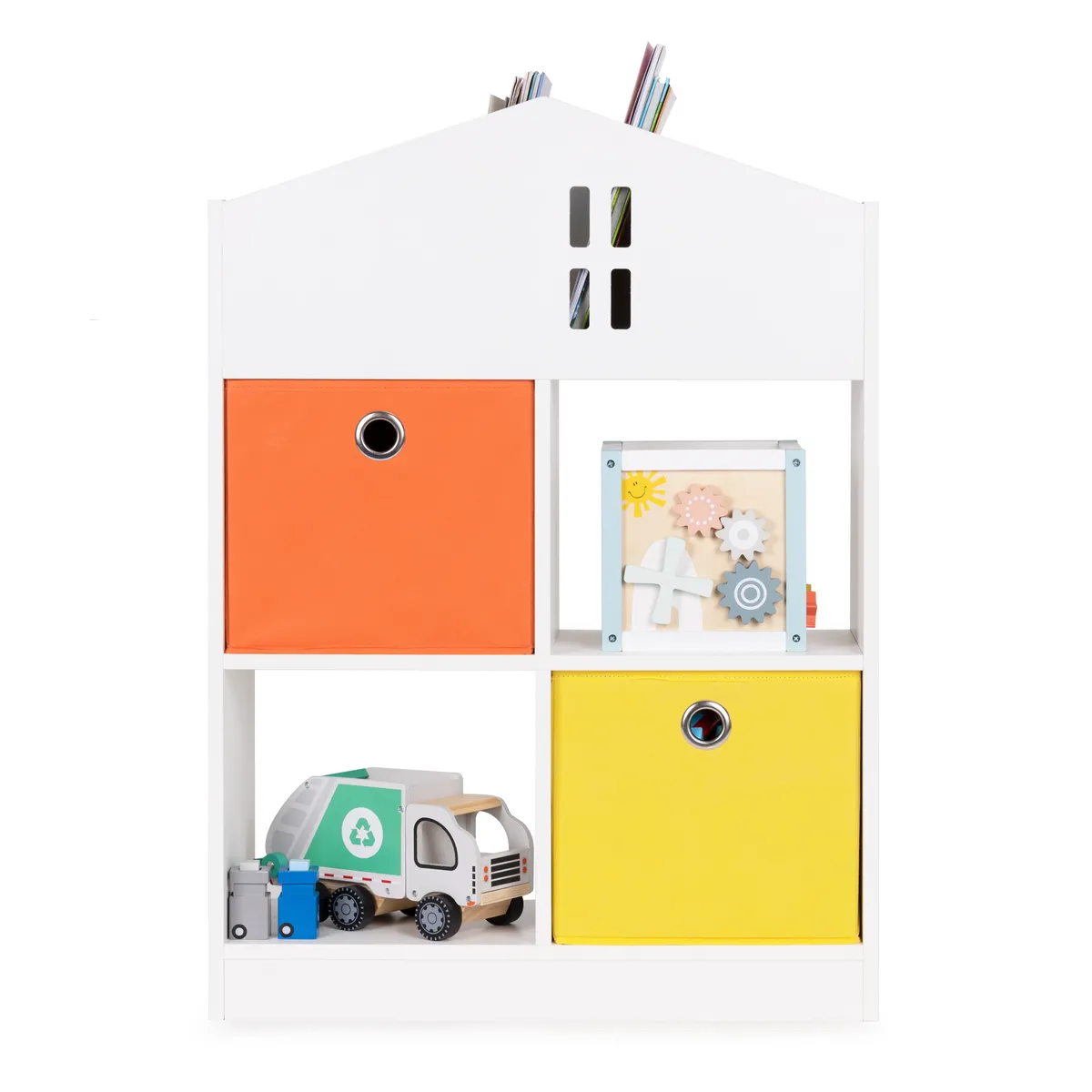 Gyerek könyvespolc, ECOTOYS ZKB-03A, fehér – 2. kép Gyerek könyvespolc, ECOTOYS ZKB-03A, fehér – 2. kép