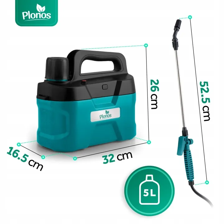 Akkumulátoros permetező, Plonos PL-607, türkiz/fekete – 11. kép Akkumulátoros permetező, Plonos PL-607, türkiz/fekete – 11. kép