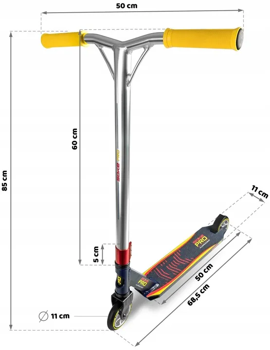 Kaszkadőr roller, SOKE PRO, sötétkék – 8. kép