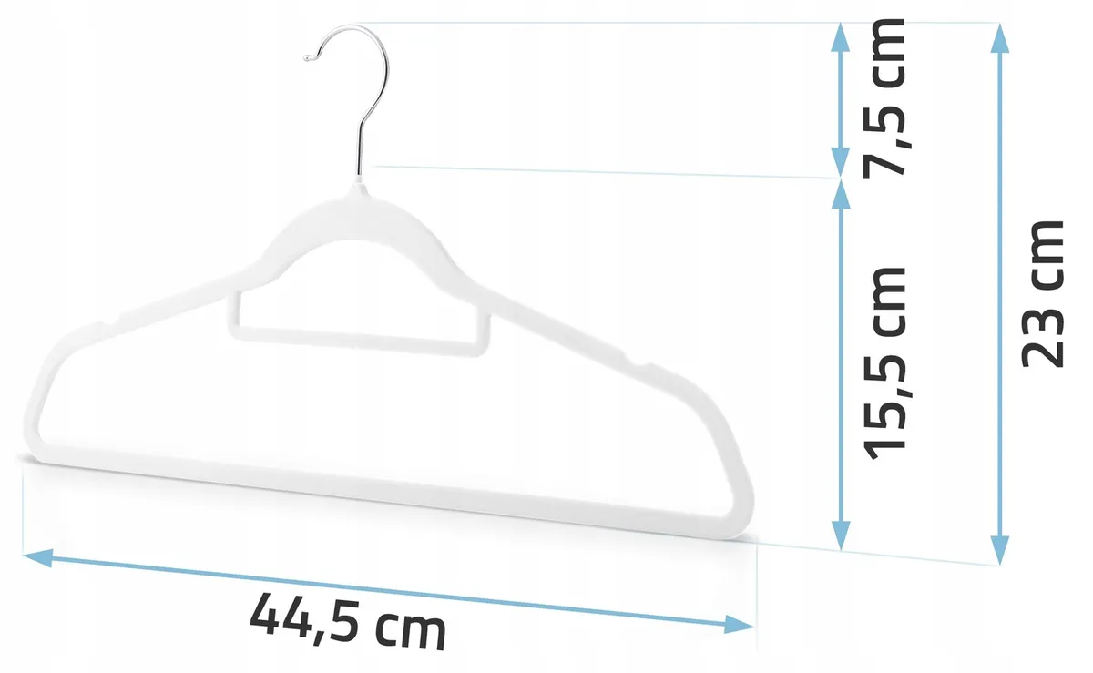 Vállfa szett, Massido MS-859, fehér – 8. kép