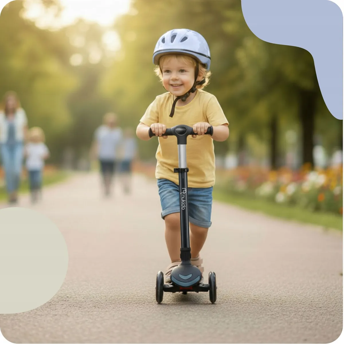 Háromkerekű roller, Nukido Flippo, fekete – 9. kép