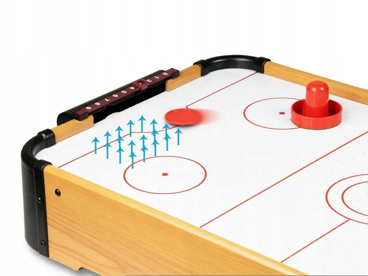 Léghoki asztal, Neo-Sport NS-426 Air Hockey, fehér – 3. kép Léghoki asztal játék közben