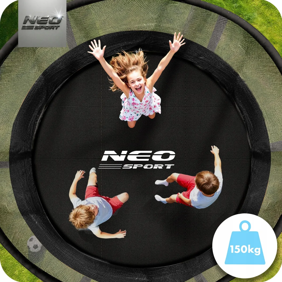 Kerti trambulin, Neo-Sport, fekete – 15. kép Trambulin részletfotó