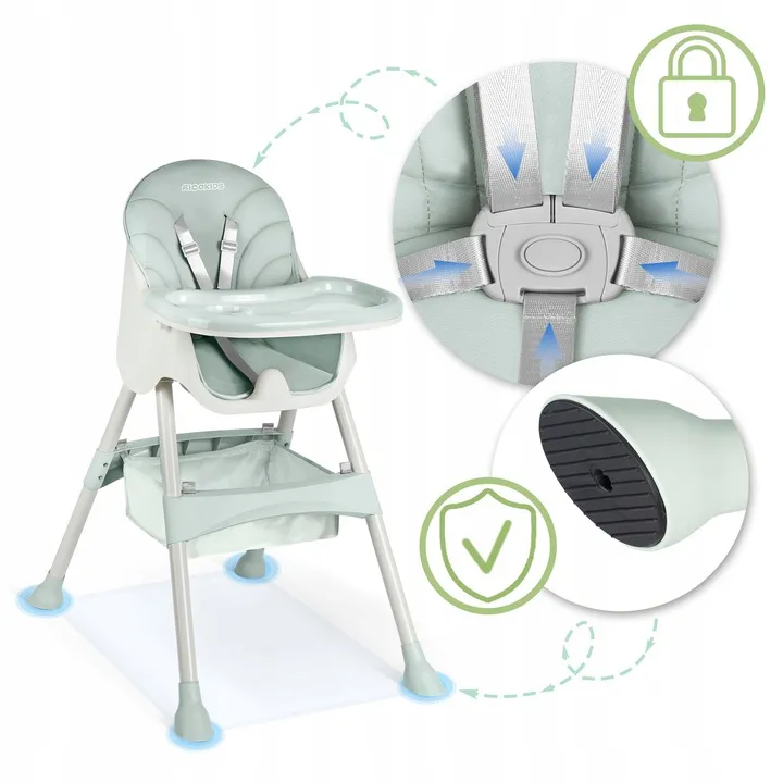 Etetőszék, Ricokids Milo, zöld – 5. kép Etetőszék, Ricokids Milo, zöld – 5. kép
