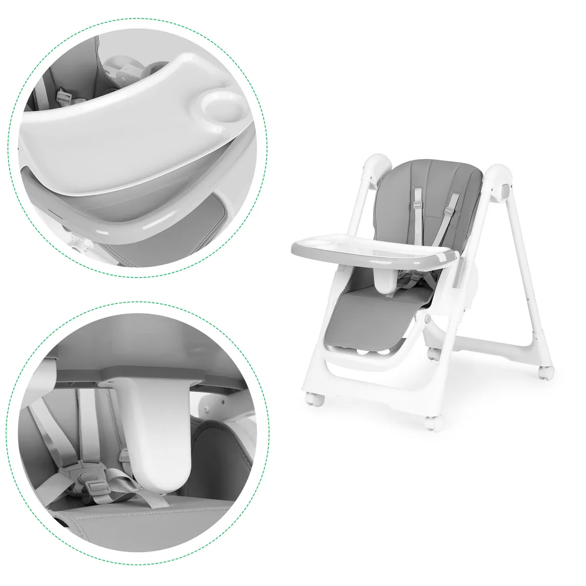 Etetőszék, ECOTOYS HA-013, sötétszürke – 5. kép Etetőszék, ECOTOYS HA-013, sötétszürke – 5. kép