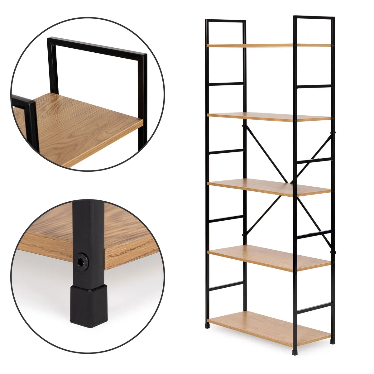 Könyvespolc, ModernHome CWJ6024144LG, 144 x 58,5 x 23,5 cm – 3. kép
