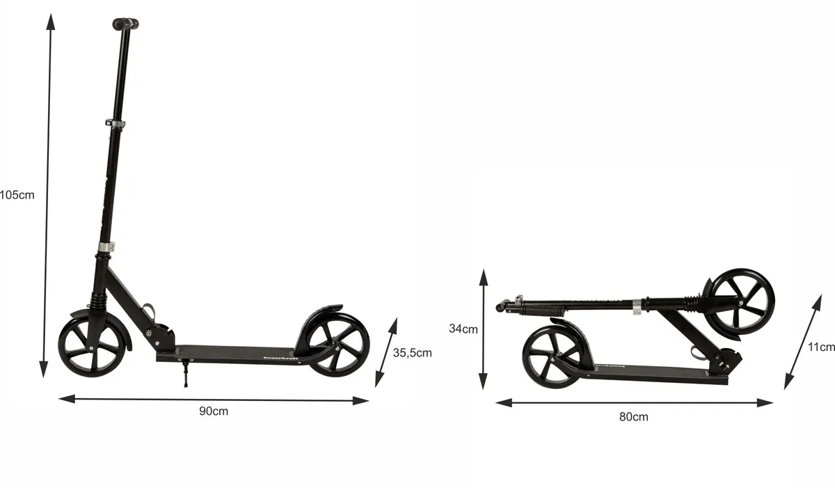 Klasszikus roller, Bauerkraft G-112, összecsukható – 5. kép
