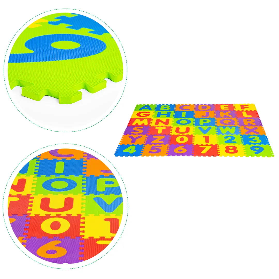 Játszószőnyeg, ECOTOYS ECOEVA002, betűk és számok – 3. kép