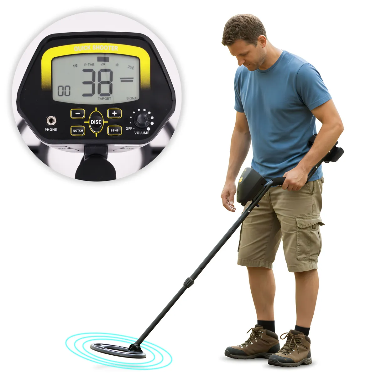 Fémdetektor, Multistore GC-1032, 96,5-116,5 cm – 3. kép Fémdetektor, Multistore GC-1032, 96,5-116,5 cm – 3. kép