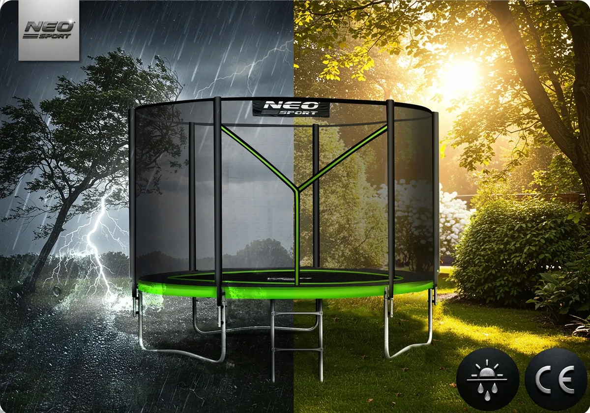 Kerti trambulin, Neo-Sport, fekete/zöld – 2. kép Kerti trambulin, Neo-Sport, fekete/zöld – 2. kép