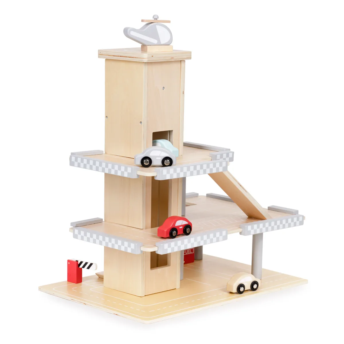 Játék parkolóház, ECOTOYS W04B047B, fa – 2. kép