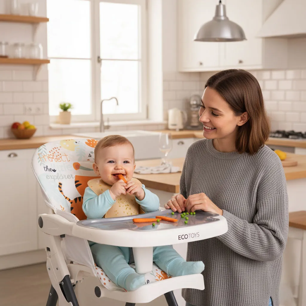 Etetőszék, ECOTOYS HC301-2402, összecsukható – 2. kép