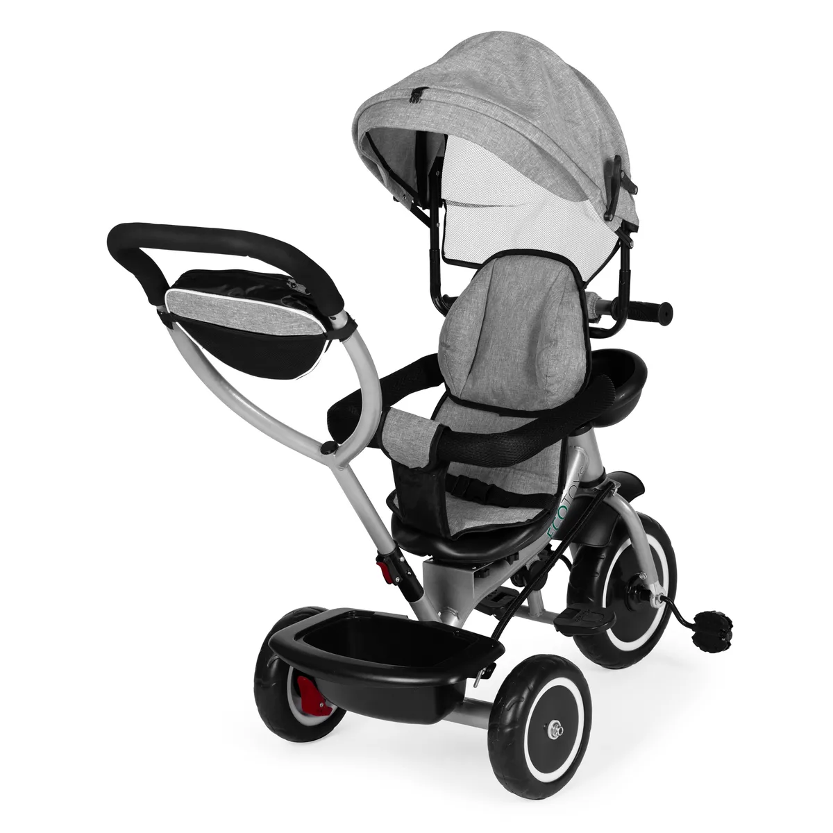 Háromkerekű tricikli, ECOTOYS WQL-066-52, szürke – 5. kép Háromkerekű tricikli, ECOTOYS WQL-066-52, szürke – 5. kép