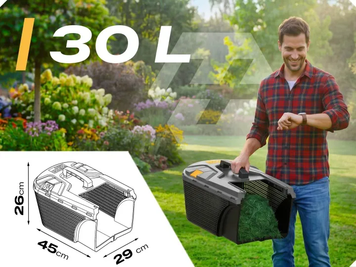 Elektromos fűnyíró, Humberg HM-612, szürke/fekete – 9. kép