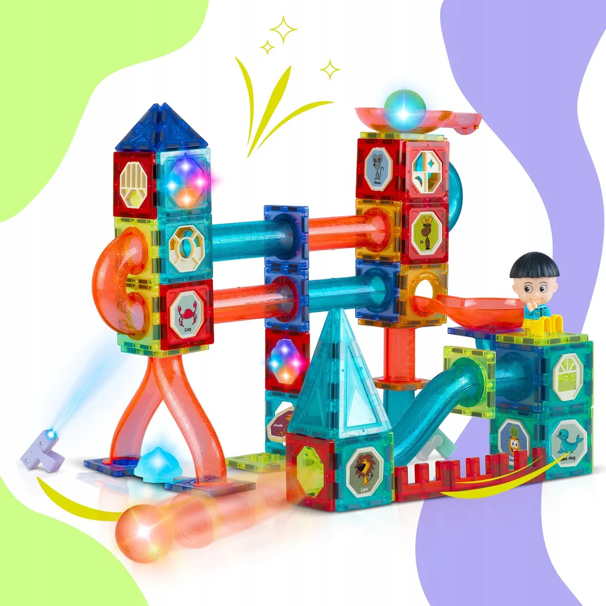 Mágneses játékkészlet, Ricokids RK-782, 150 db – 5. kép