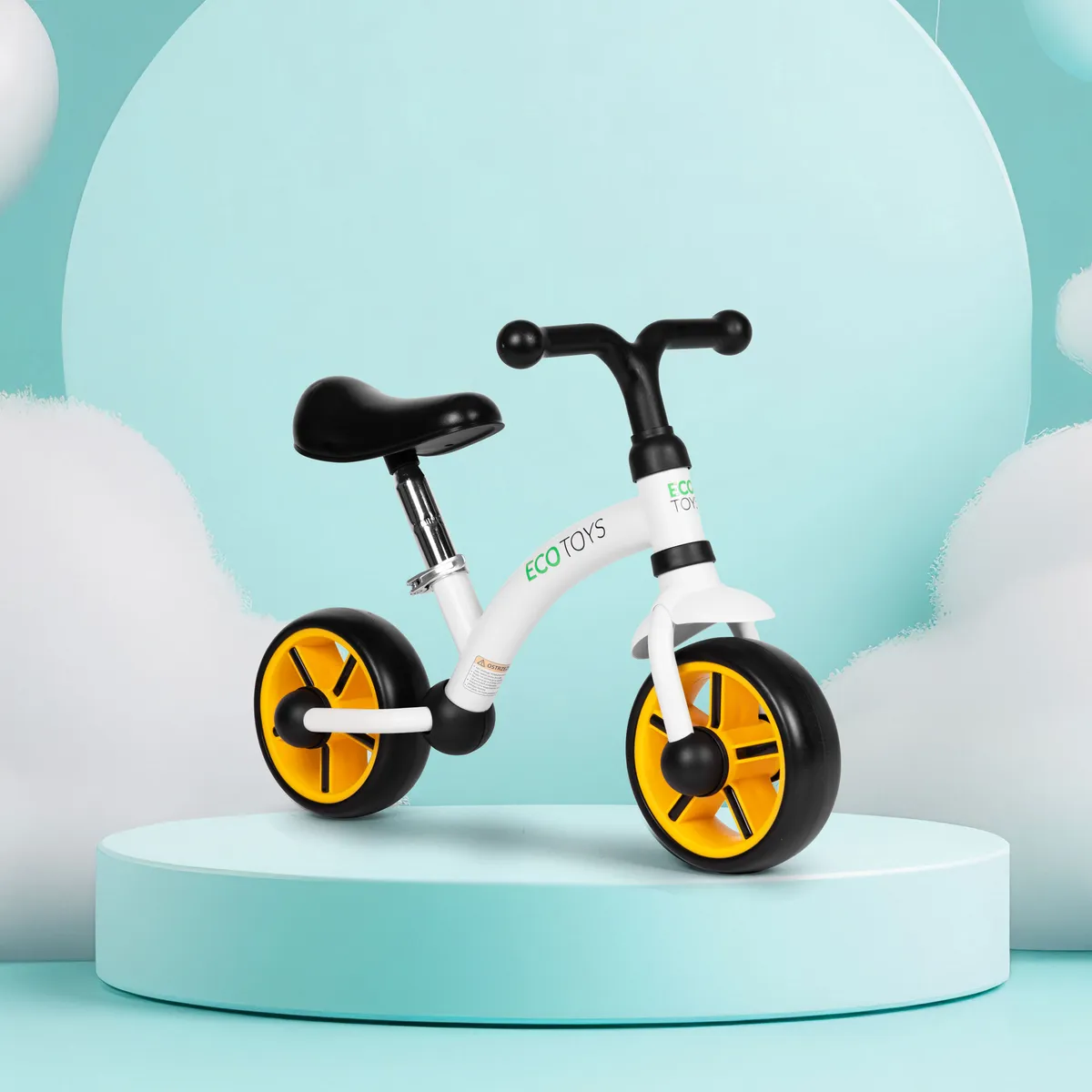 Kétkerekű futóbicikli, ECOTOYS LC-V1252, fekete – 2. kép Kétkerekű futóbicikli, ECOTOYS LC-V1252, fekete – 2. kép
