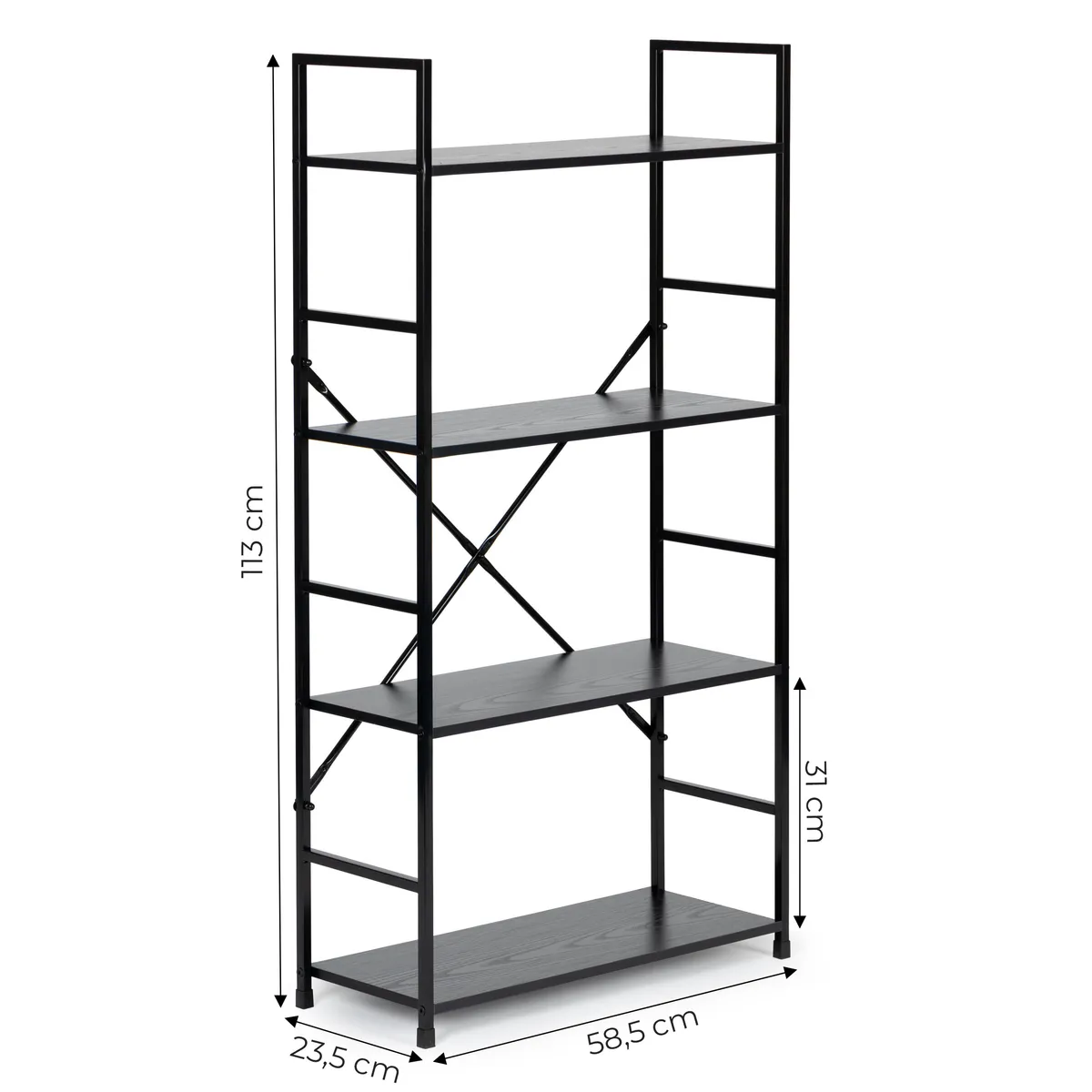 Könyvespolc, ModernHome CWJ6024112LG, 113 x 58,5 x 23,5 cm – 6. kép