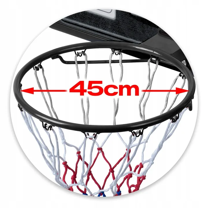 Kosárlabdapalánk, Neo-Sport NS-283, mobil – 7. kép 45 cm átmérőjű acélgyűrű