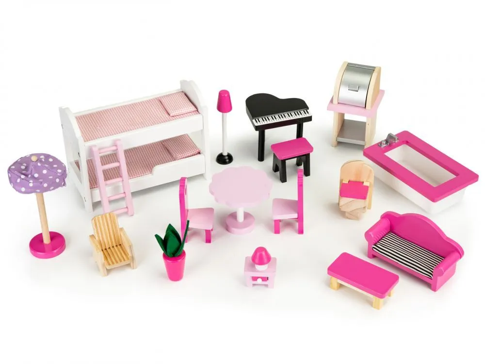 Fa babaház, ECOTOYS TL49059, 89 x 32,5 x 90 cm – 10. kép