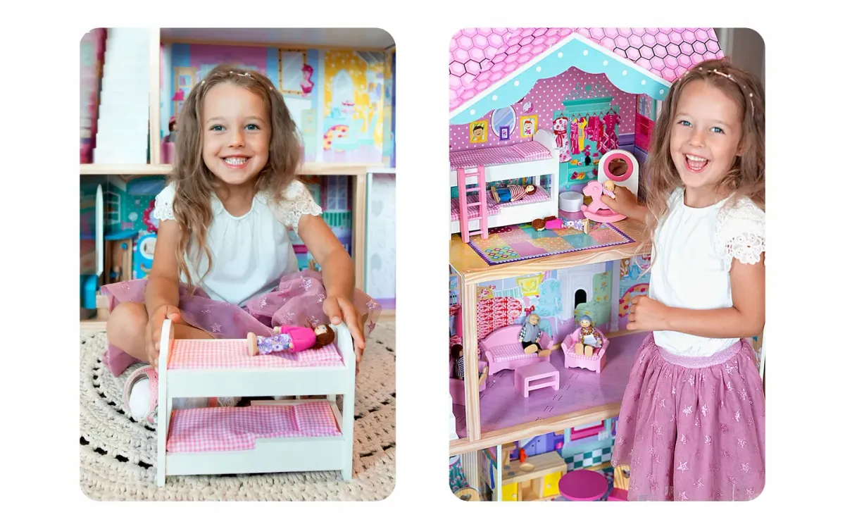 Fa babaház, Ricokids, házikó – 6. kép Fa babaház, Ricokids, házikó – 6. kép