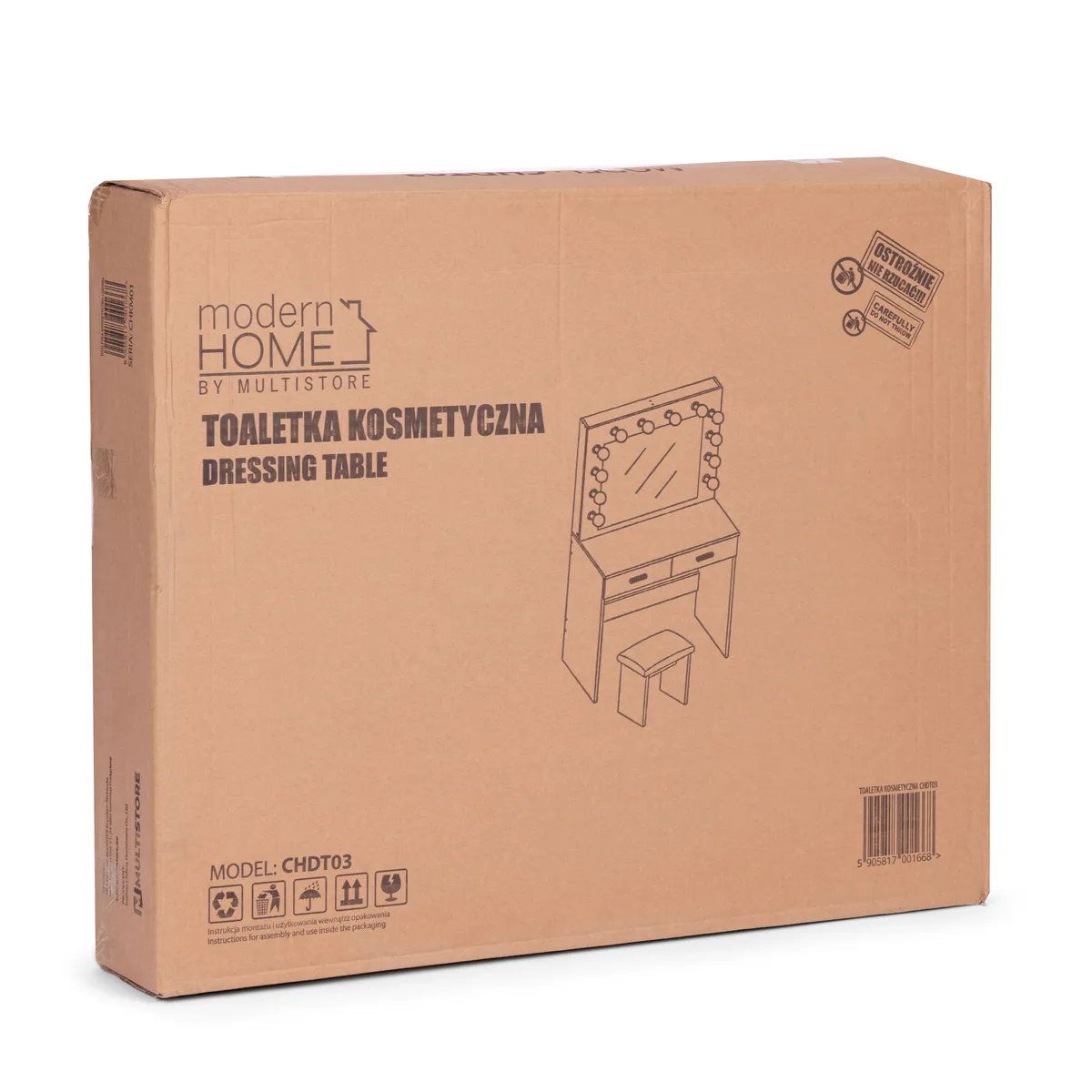 Sminkasztal, ModernHome CHDT03, 80 x 40 x 140 cm – 6. kép Sminkasztal, ModernHome CHDT03, 80 x 40 x 140 cm – 6. kép