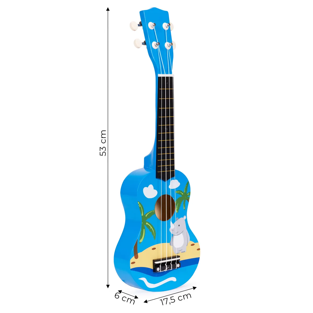 Gyerek ukulele, ECOTOYS MF019H, kék – 4. kép Gyerek ukulele, ECOTOYS MF019H, kék – 4. kép