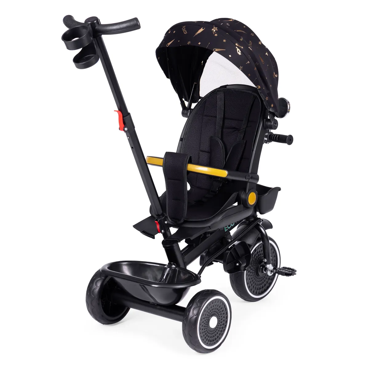 Háromkerekű tricikli, ECOTOYS WQL-186, fekete – 6. kép