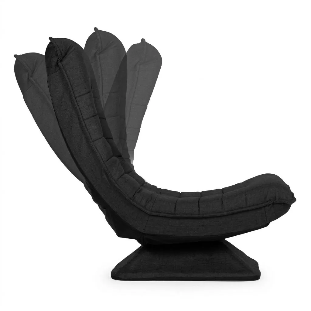 Pihenőfotel, ModernHome TH-CL-3, fekete – 3. kép