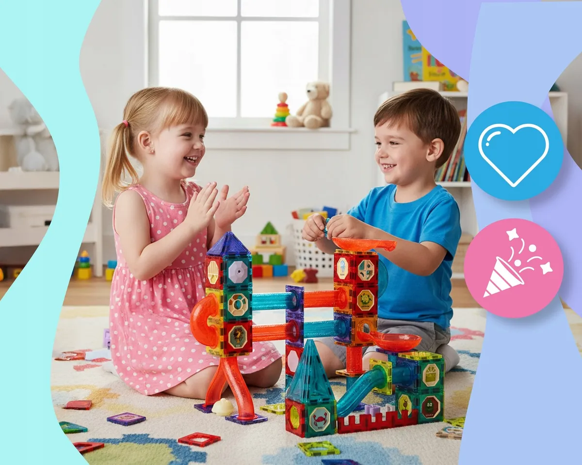 Mágneses játékkészlet, Ricokids RK-782, 150 db – 2. kép