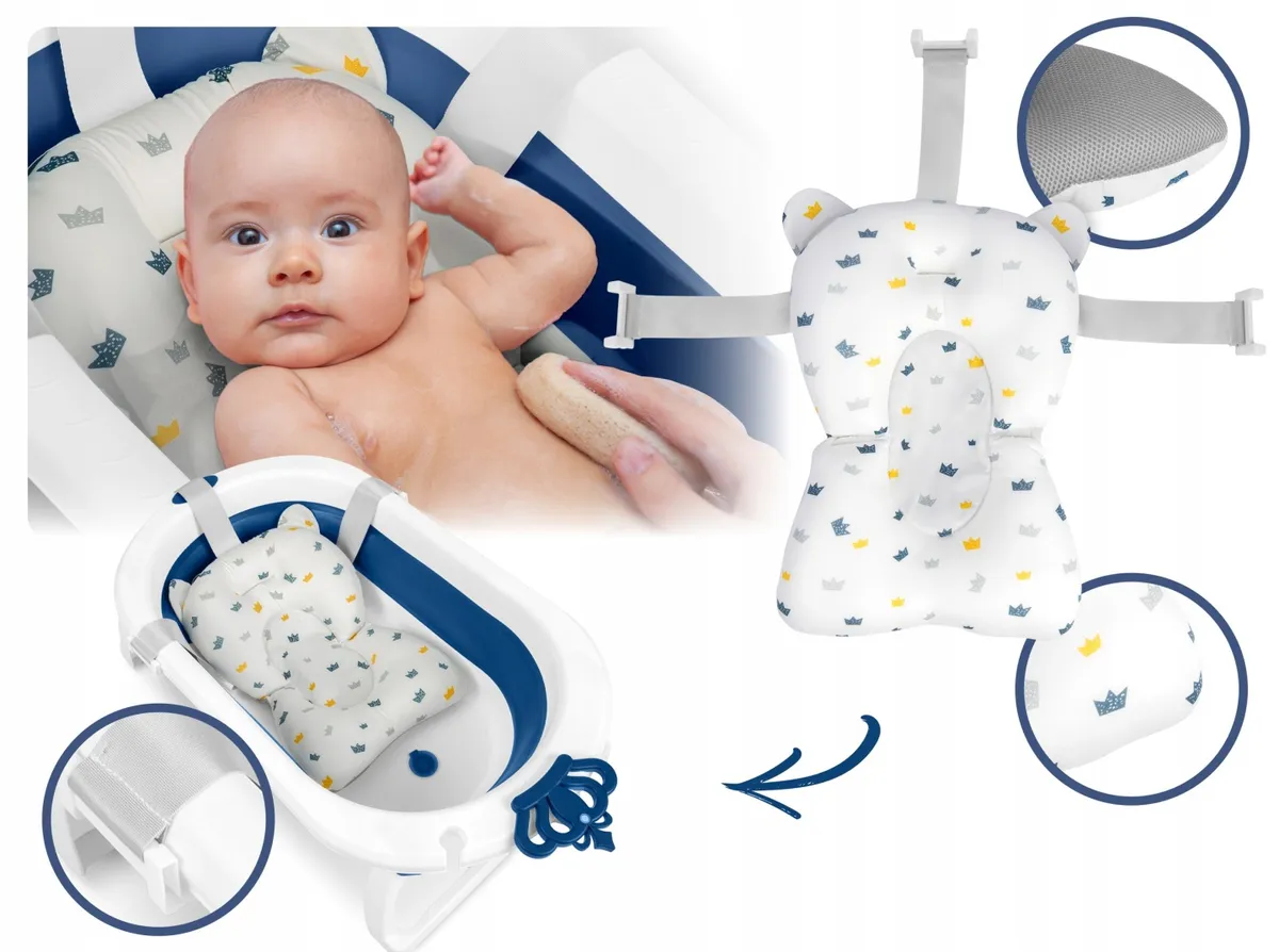 Utazó gyerekkád, Ricokids RK-286, fehér/kék – 3. kép Utazó gyerekkád, Ricokids RK-286, fehér/kék – 3. kép