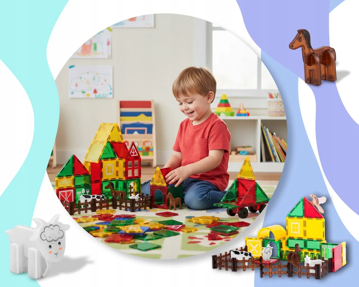 Mágneses játékkészlet, Ricokids RK-781, 76 db – 5. kép