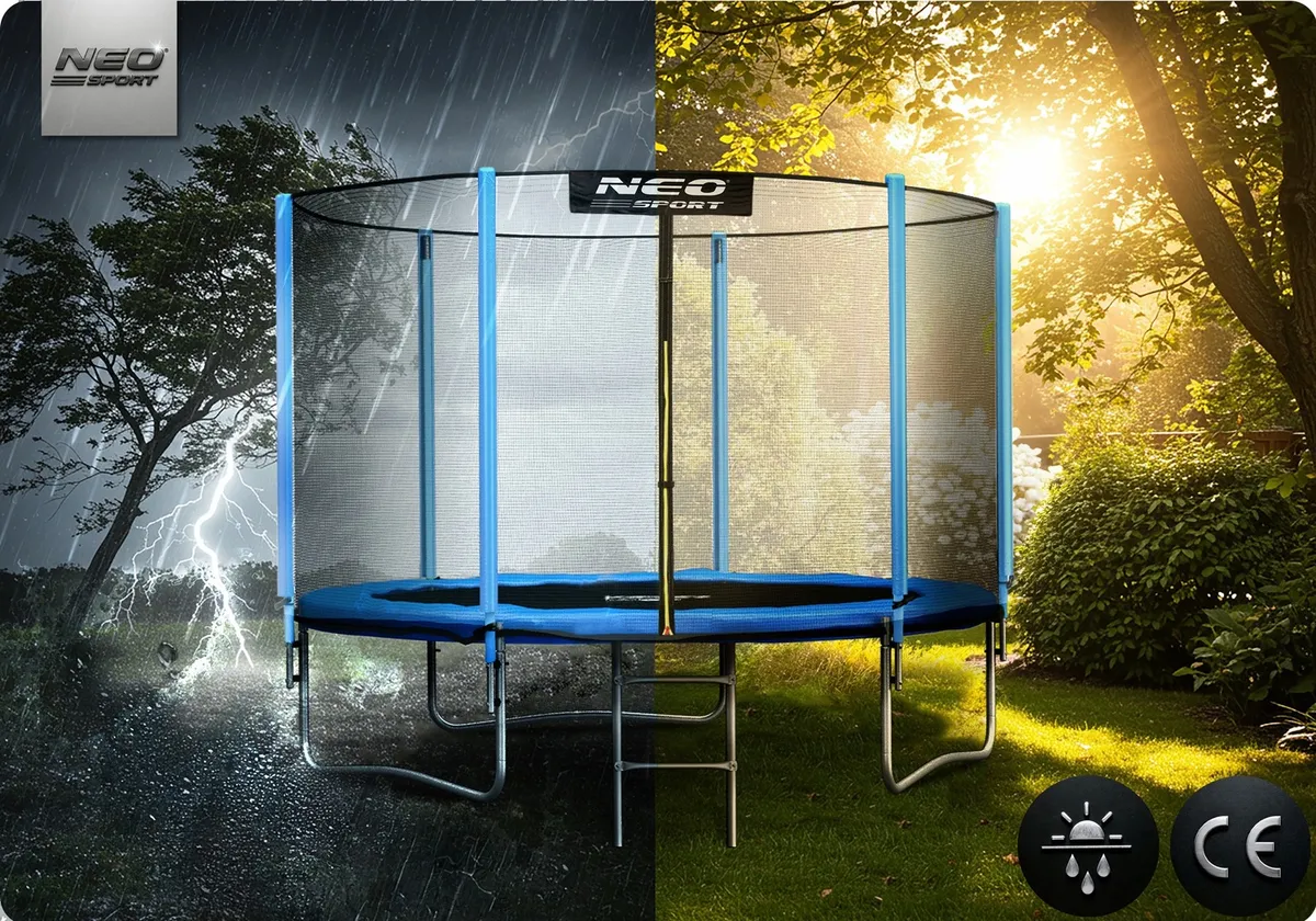 Kerti trambulin, Neo-Sport, fekete/kék – 2. kép Kerti trambulin, Neo-Sport, fekete/kék – 2. kép