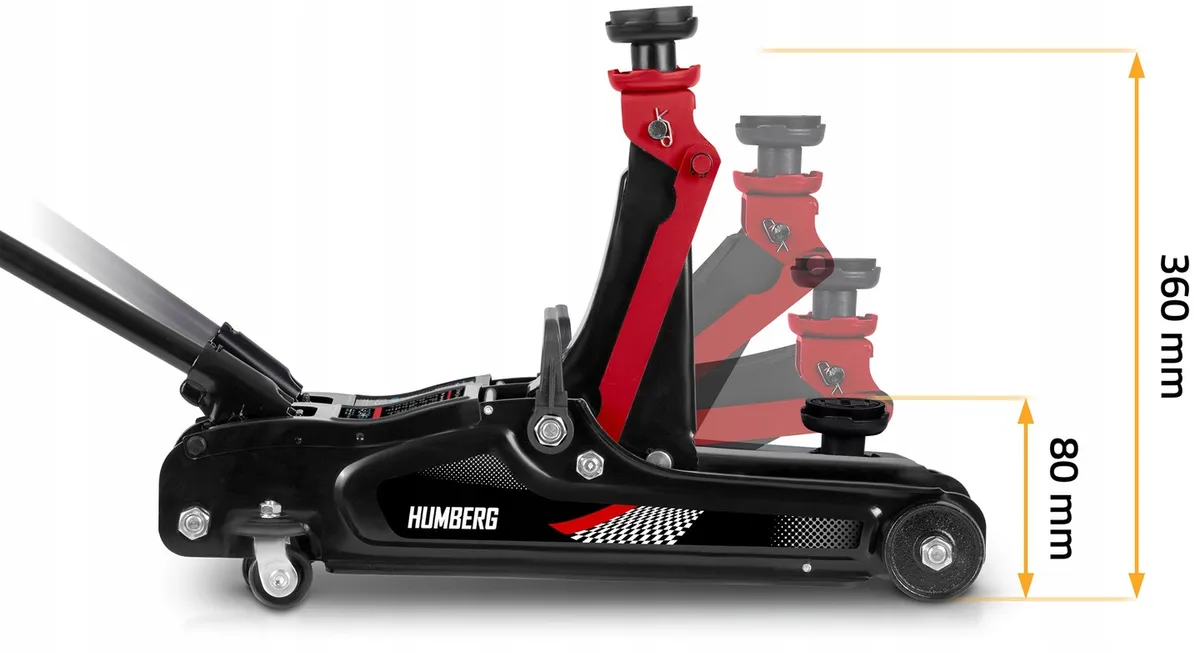 Hidraulikus emelő, Humberg HM-380, fekete/piros – 9. kép Hidraulikus emelő, Humberg HM-380, fekete/piros – 9. kép