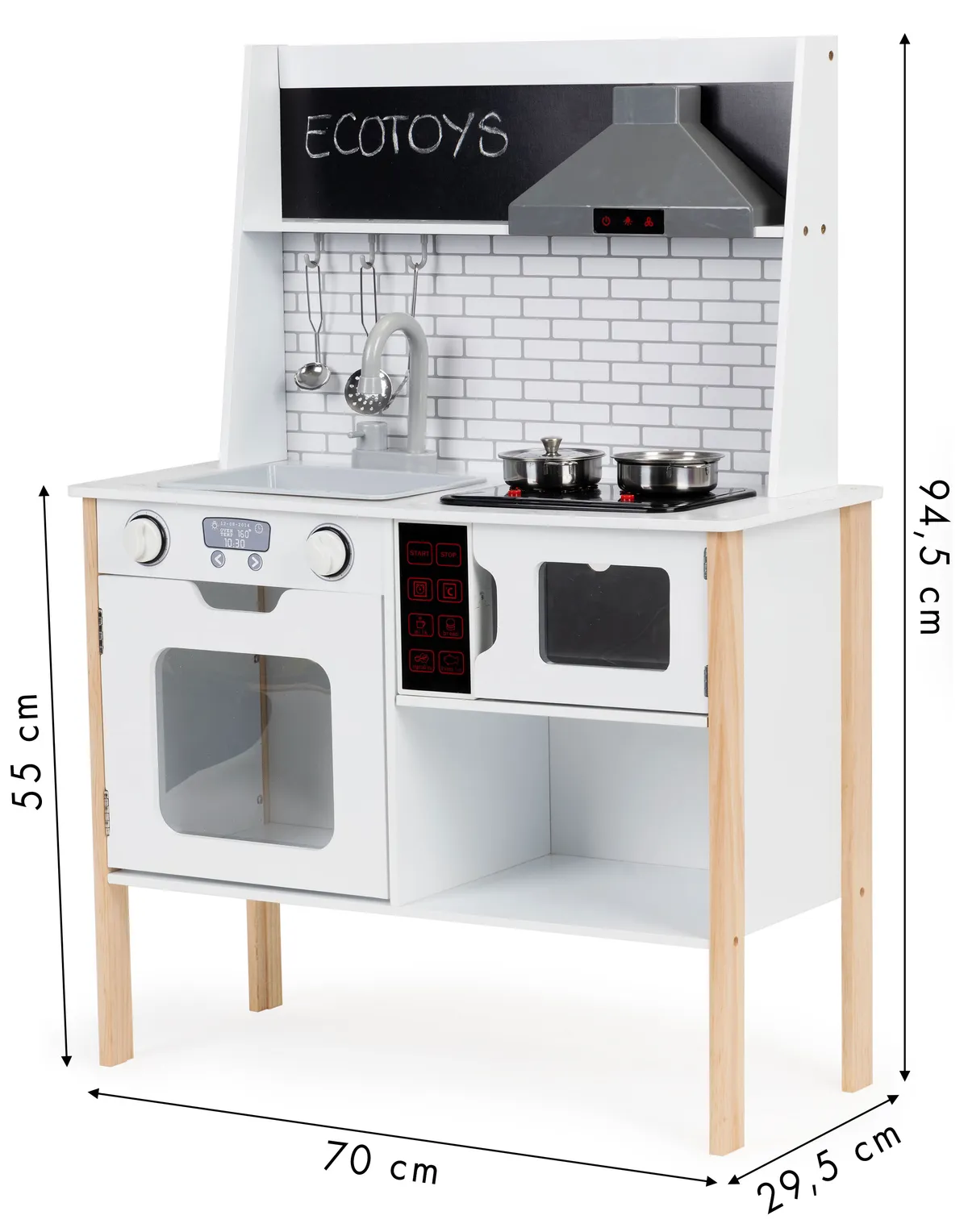 Játékkonyha, ECOTOYS PLK537, fa – 4. kép