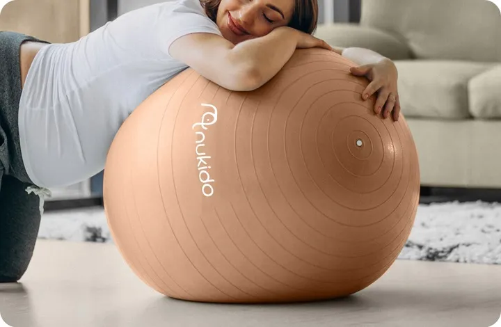 Fitnesz labda, Nukido NS-951, bézs – 5. kép