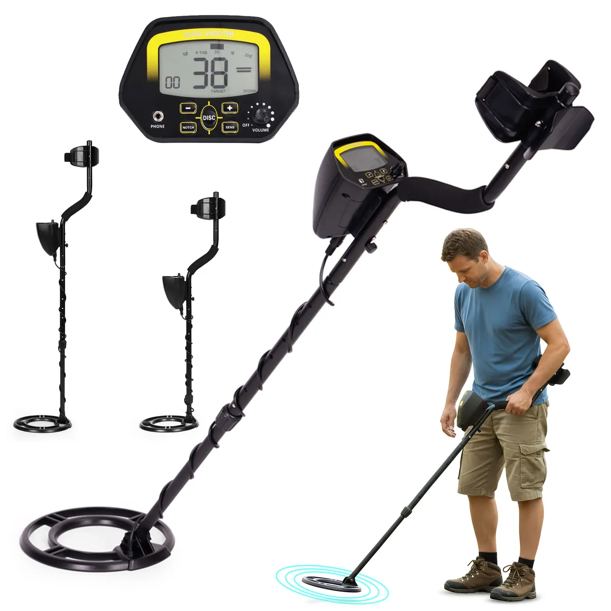 Fémdetektor, Multistore GC-1032, 96,5-116,5 cm – 1. kép Fémdetektor, Multistore GC-1032, 96,5-116,5 cm – 1. kép