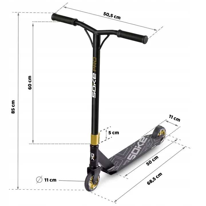 Kaszkadőr roller, SOKE PRO, arany – 9. kép Kaszkadőr roller, SOKE PRO, arany – 9. kép
