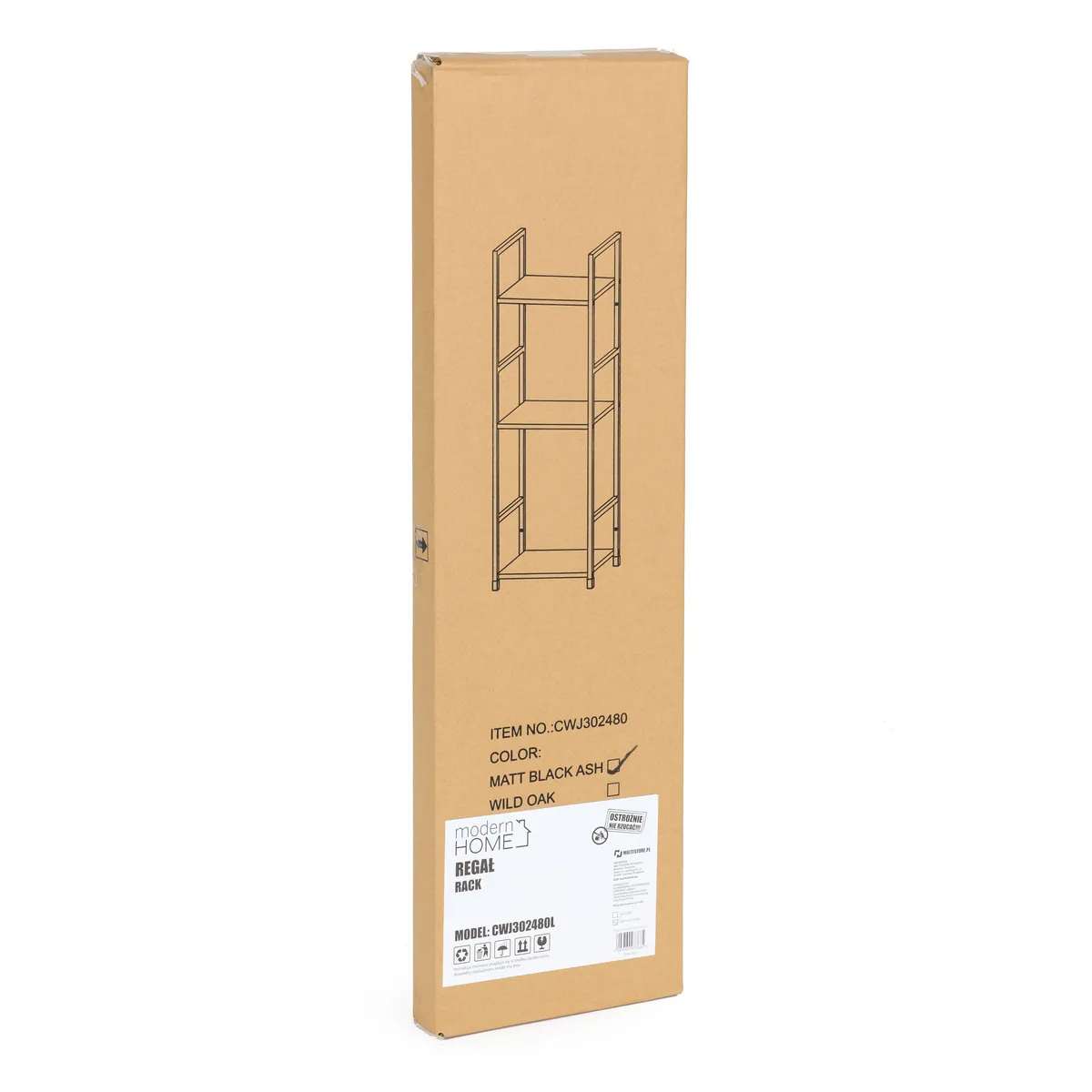 Könyvespolc, ModernHome CWJ302480L, 80 x 29 x 23,5 cm – 4. kép