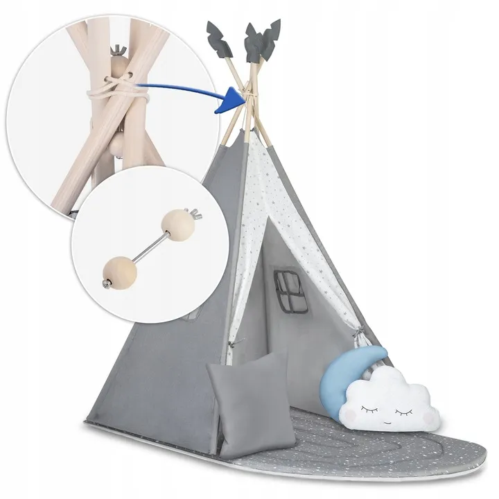 Gyereksátor, Nukido NK-406 Tipi, 116 x 116 x 165 cm – 12. kép
