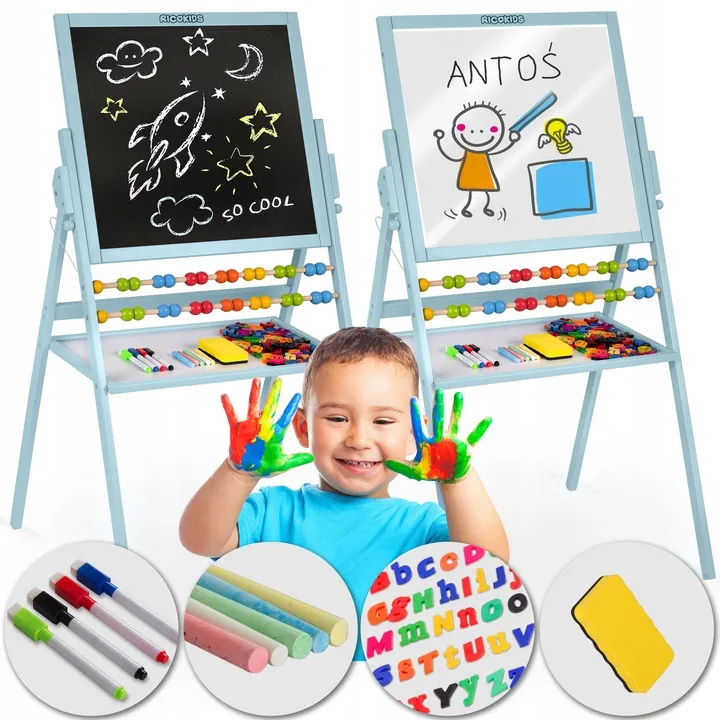 Mágneses rajztábla, Ricokids, kék – 2. kép