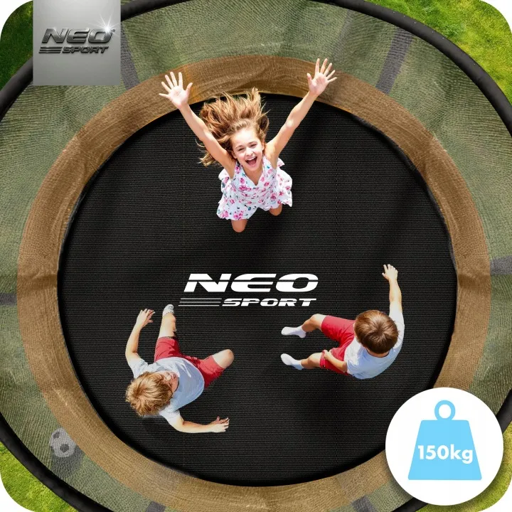 Kerti trambulin, Neo-Sport, fekete/narancssárga – 5. kép